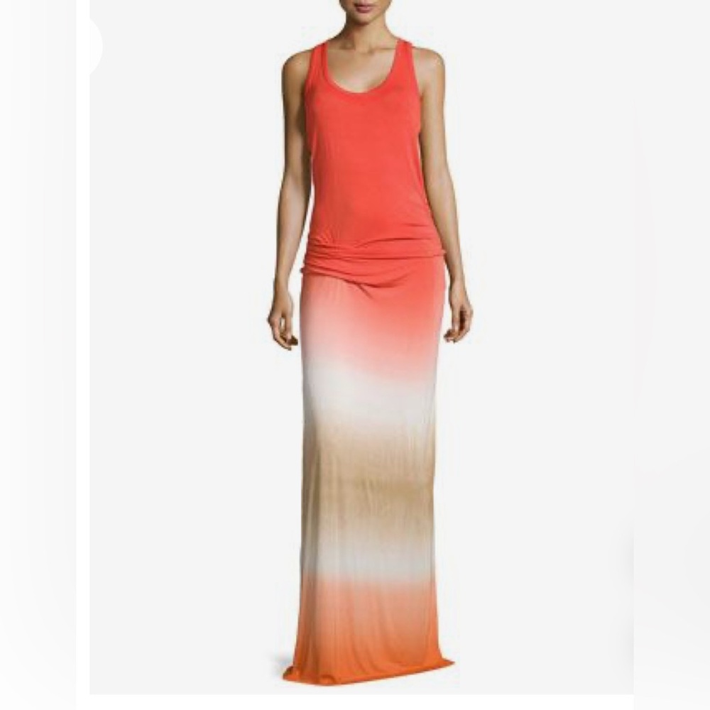 Young Fabulous & Broke Coral to Cream Ombre Maxi Dress